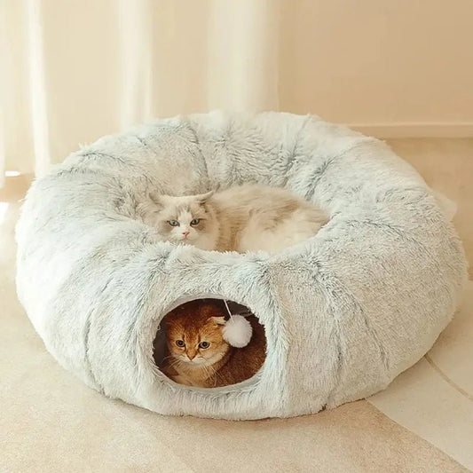 Lit pour Chat - CatLitTunnel™ - Gris - En Tout Confort